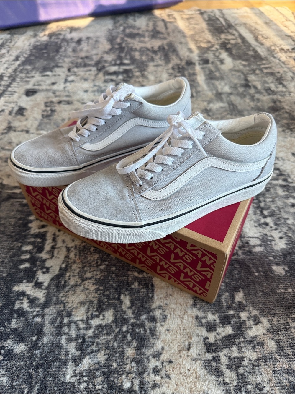 Vans Old Skool Sneakers in Light Gray and White